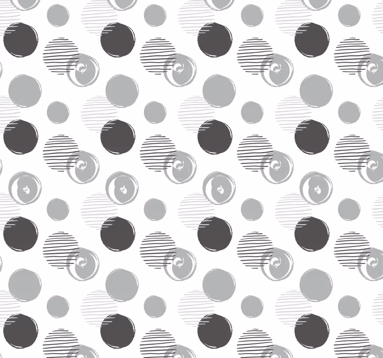 Gray circles pattern blind kitchen - TenStickers