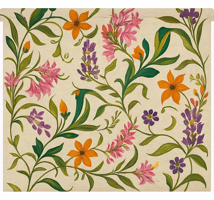 Ornate Floral Vines blind kitchen - TenStickers