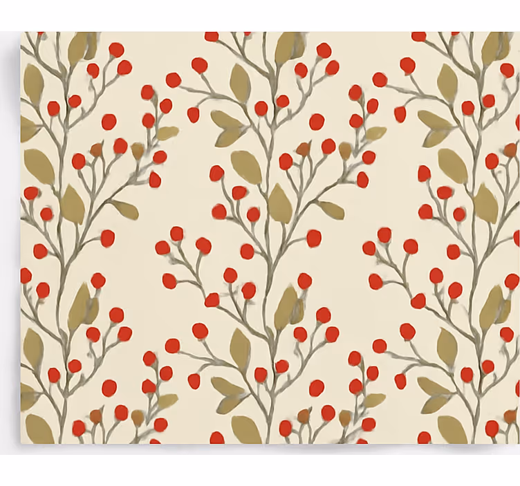 Berries floral leaves  dining room blind - TenStickers
