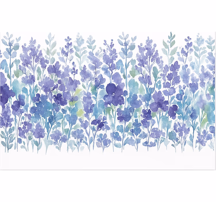 Lavender floral field dining room blind - TenStickers