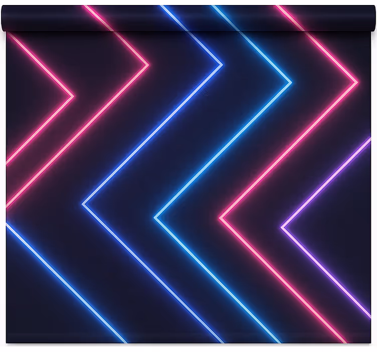 Blind teens neon lights shining through blinds - TenStickers