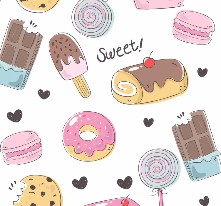 Blind kitchen sweet treats design - TenStickers