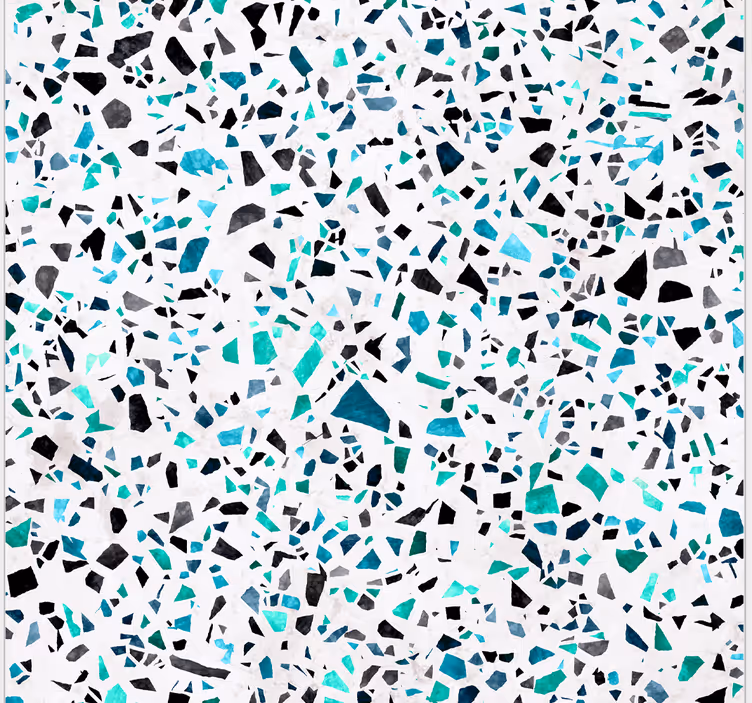 Blind kitchen in blue terrazzo design - TenStickers