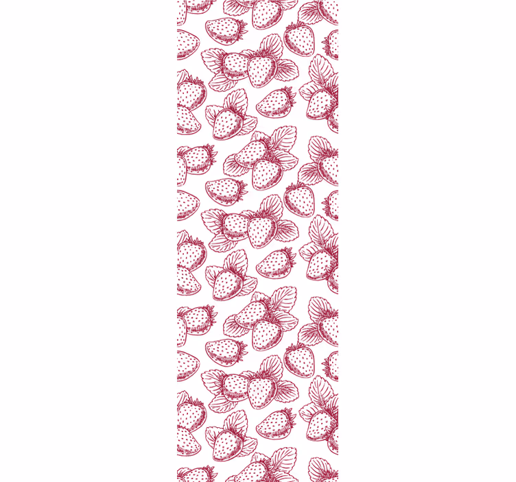 Blind kitchen strawberry illustrations - TenStickers