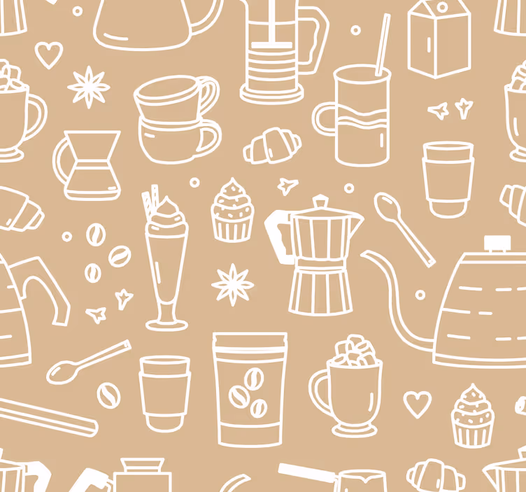 Blind kitchen café pattern set - TenStickers