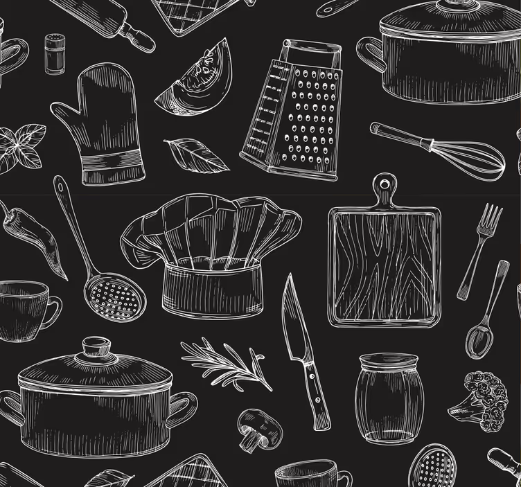 Blind kitchen kitchen utensil illustrations - TenStickers