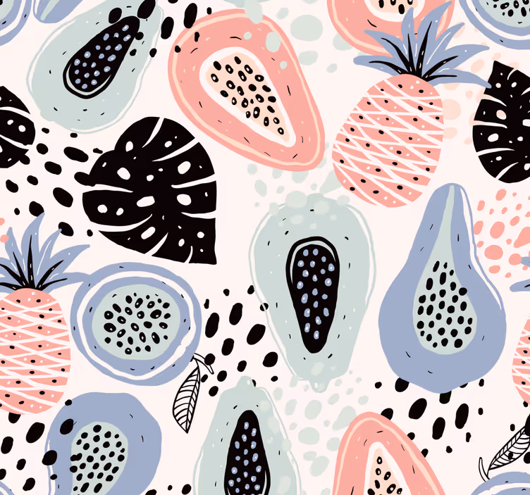 Blind kitchen floral design - TenStickers