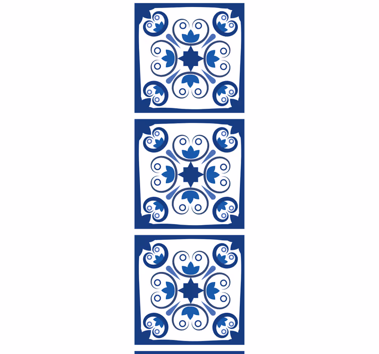 Blind kitchen typical beautiful blue portuguese tile - TenStickers