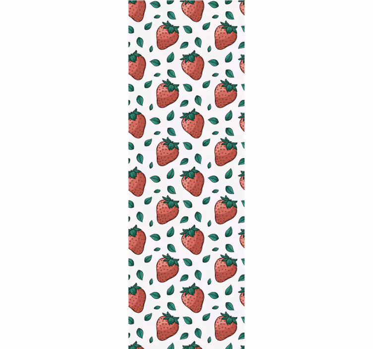 Blind kitchen bright juicy strawberries green leaves - TenStickers