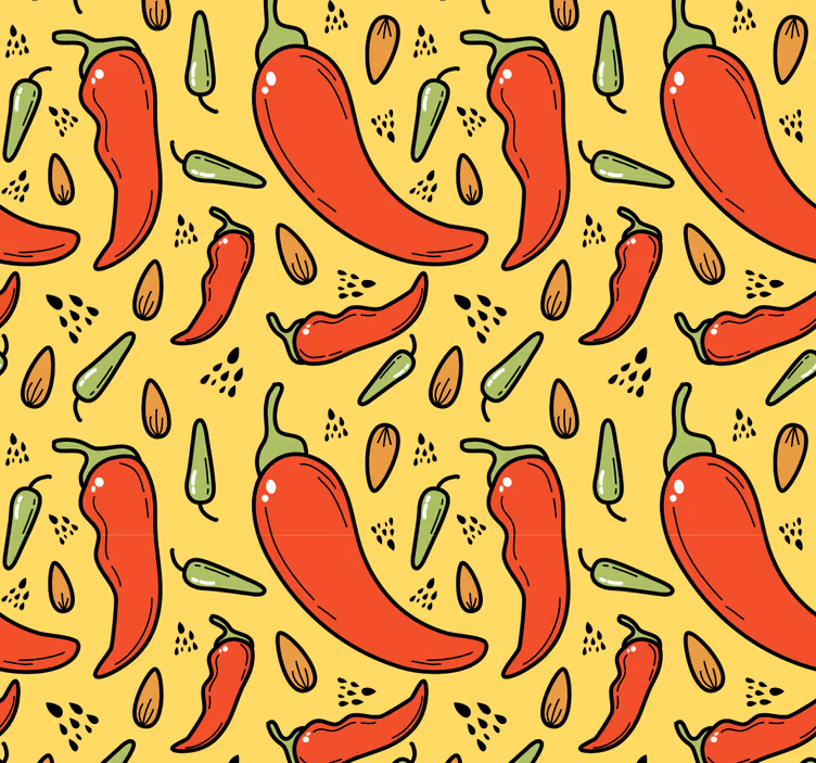 Blind kitchen red and green hot chili peppers - TenStickers