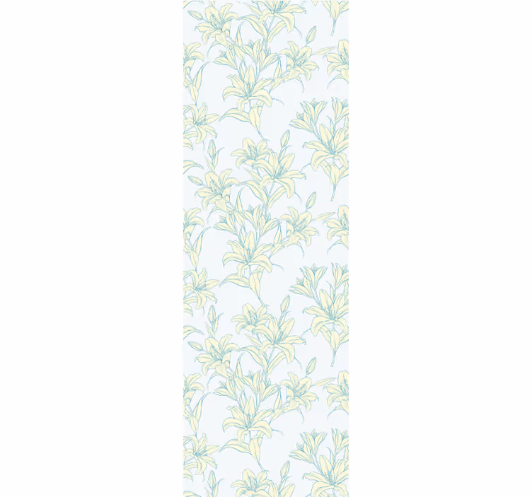Dining room blind with vintage floral lilies pattern - TenStickers