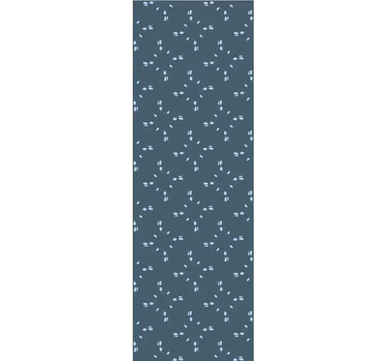 Dining room blind with blue magnolia flower design - TenStickers