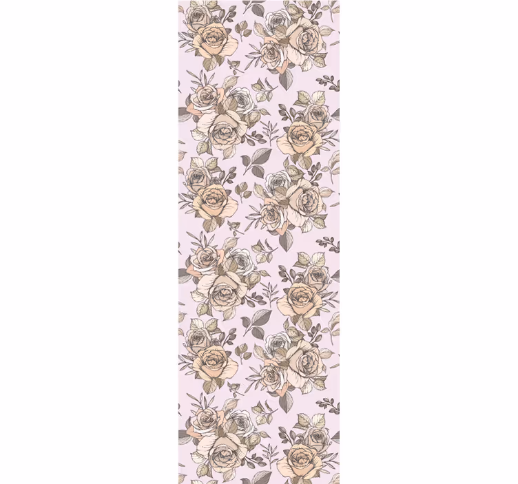 Dining room blind with shabby chic rose design - TenStickers