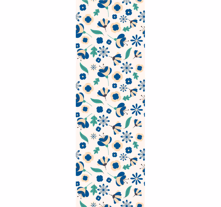 Dining room blind in french provincial white floral - TenStickers