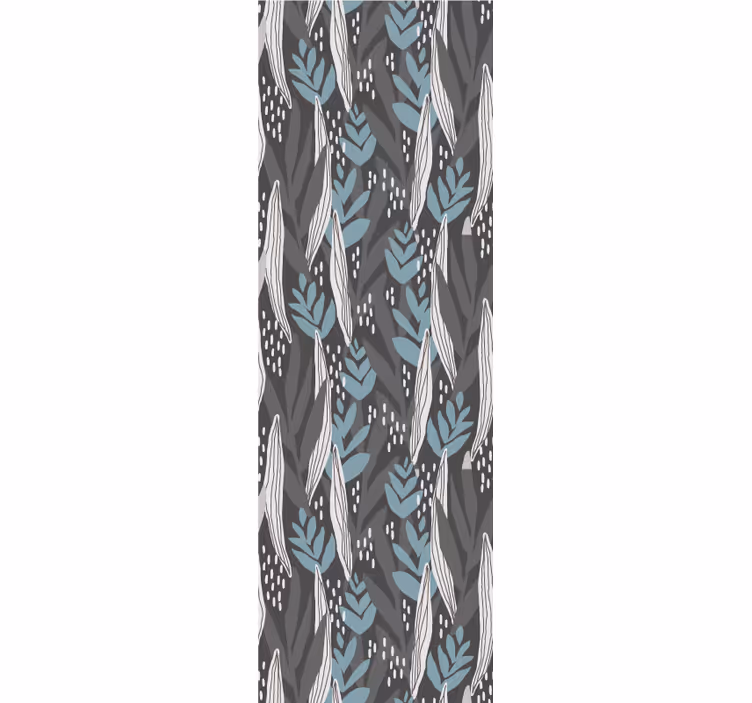 Dining room blind floral gray watercolor - TenStickers