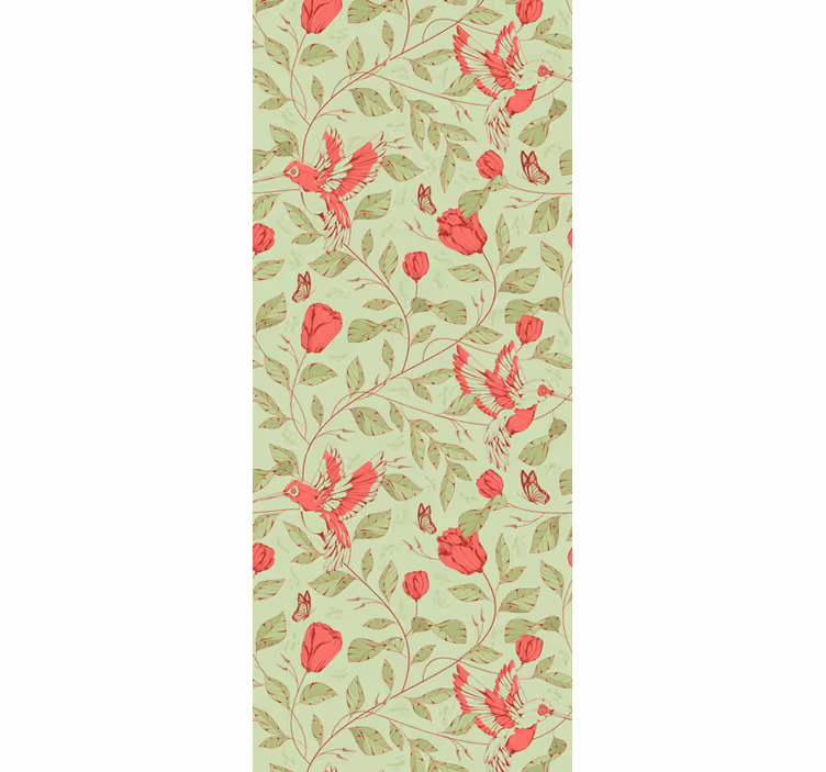 Dining room blind red tulips pattern - TenStickers