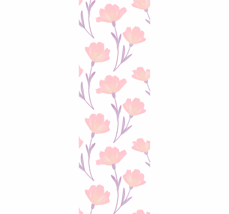 Dining room blind minimalistic aquarelle wildflowers - TenStickers