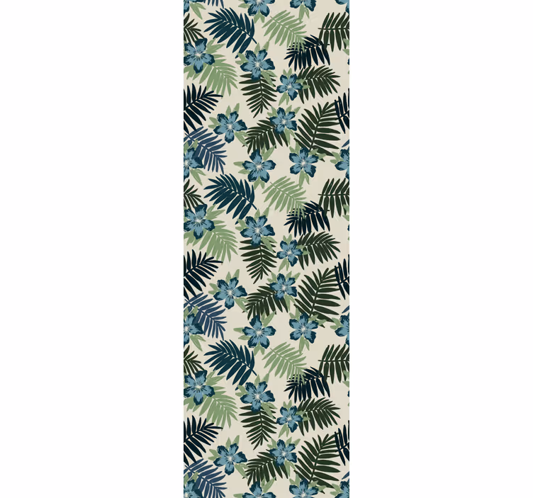 Dining room blind in green and blue tropical style - TenStickers