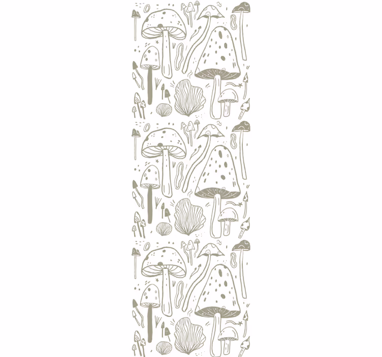Dining room blind in beige mushroom pattern - TenStickers