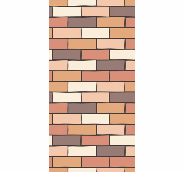 Dining room blind in vintage brown brick pattern - TenStickers