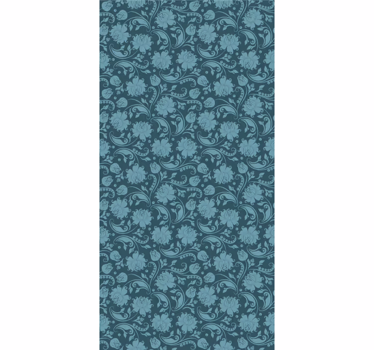 Dining room blind in enchanted garden blue - TenStickers