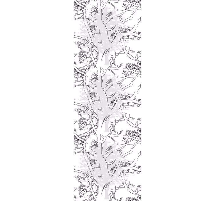 Dining room blind with dark tree branches - TenStickers