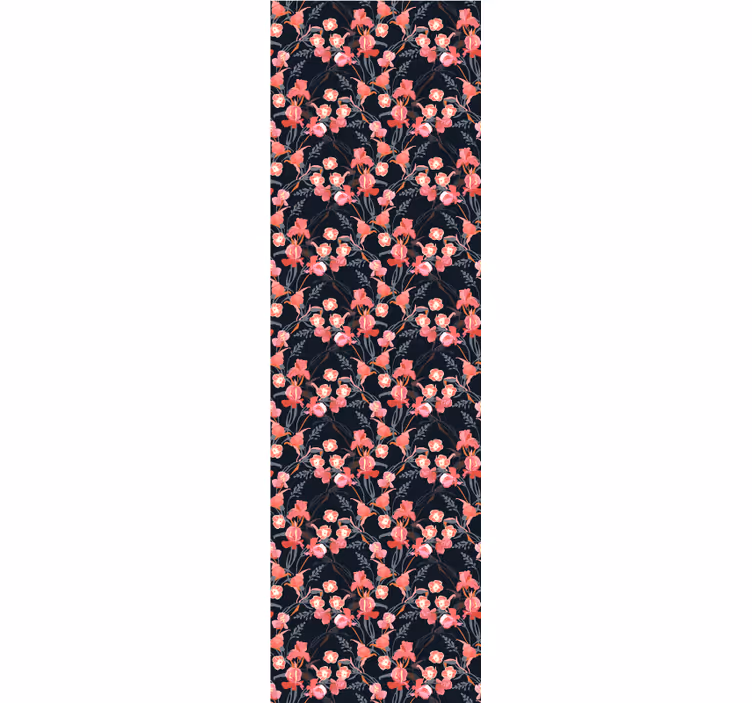 Dining room blind with delicate pink blossoms - TenStickers