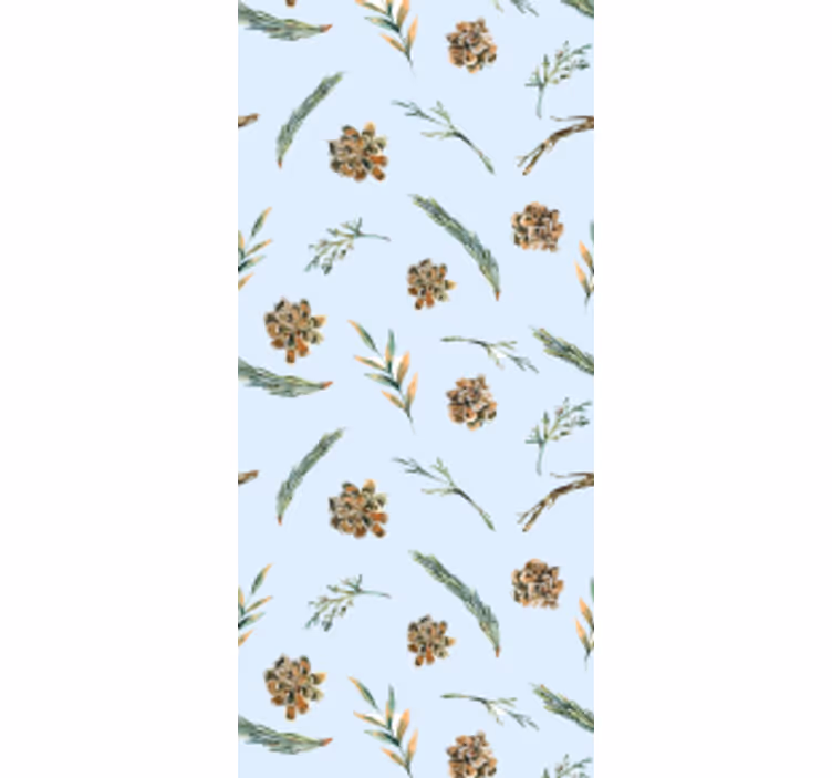 Dining room blind in blue watercolor floral - TenStickers