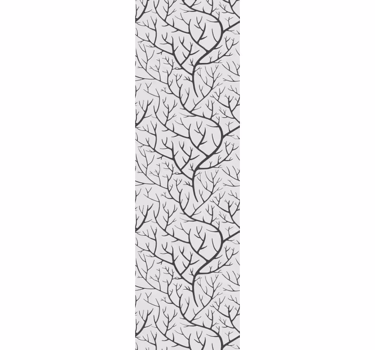 Dining room blind with thin gray branches and birds - TenStickers