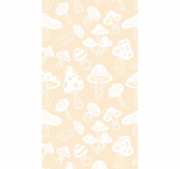 Dining room blind with beige mushroom designs - TenStickers