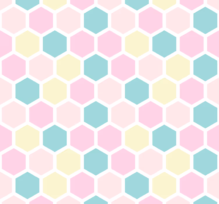 Dining room blind with geometric pattern and pastel colors - TenStickers