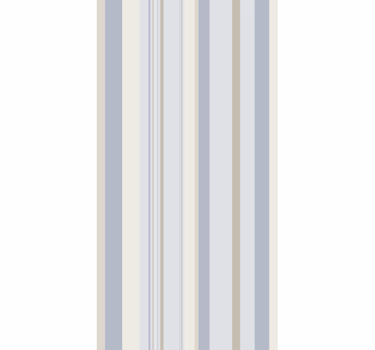 Dining room blind in 80's blue and beige stripes - TenStickers