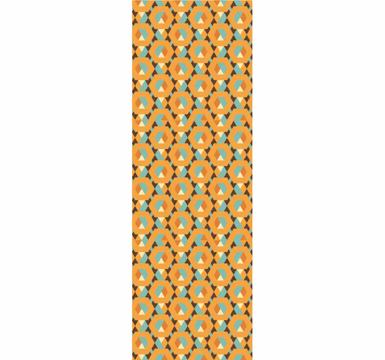 Dining room blind with geometric serene shapes - TenStickers