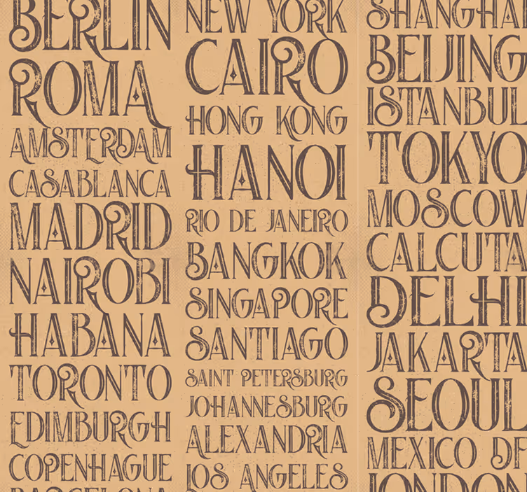 Dining room blind cities of the world - TenStickers