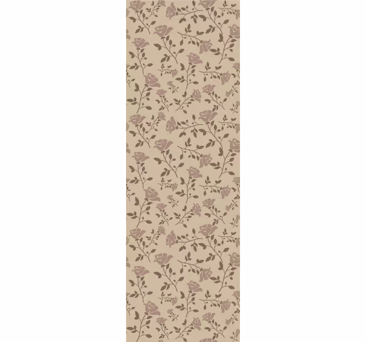 Dining room blind in brown vintage rose pattern - TenStickers