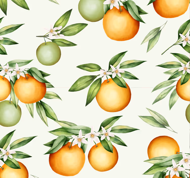 Dining room blind with citrus fruit design - TenStickers