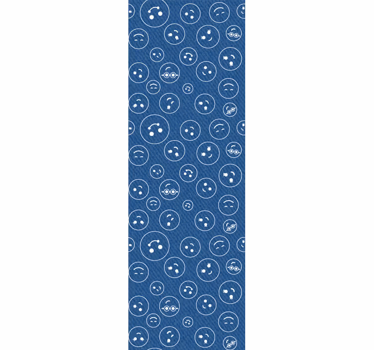 Blind teens navy blue smiley faces - TenStickers