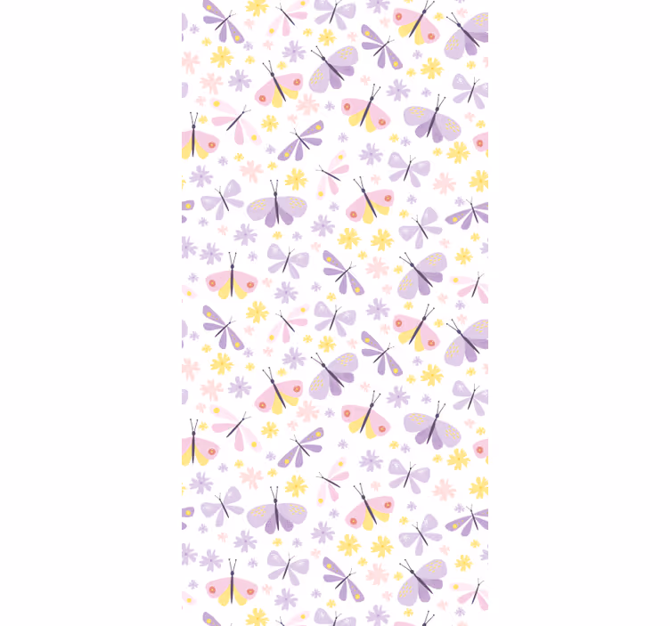 Blind teens purple painted butterfly pattern - TenStickers