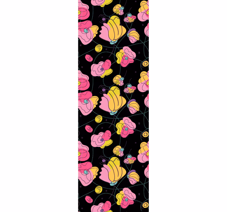 Blind teens neon flower pattern - TenStickers