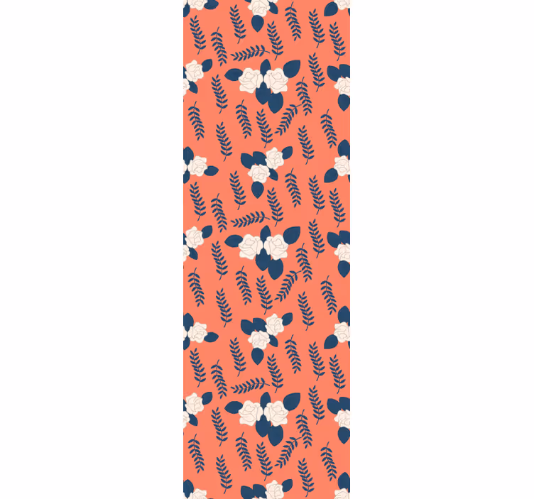 Blind teens orange rose flower pattern design - TenStickers