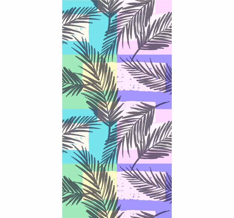Blind teens palms on squared background tropical pattern - TenStickers
