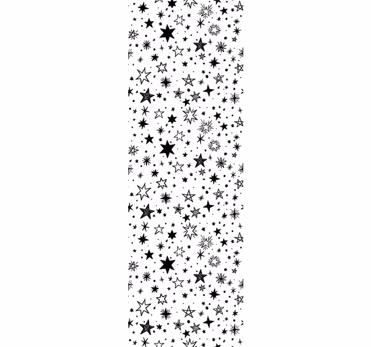 Blind teens black star pattern on white background - TenStickers