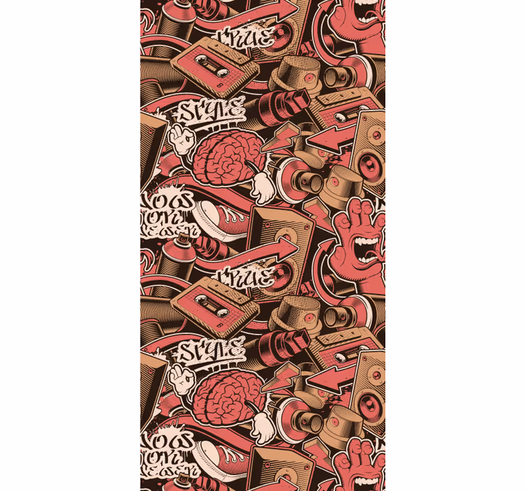 Blind teens red graffiti artwork - TenStickers