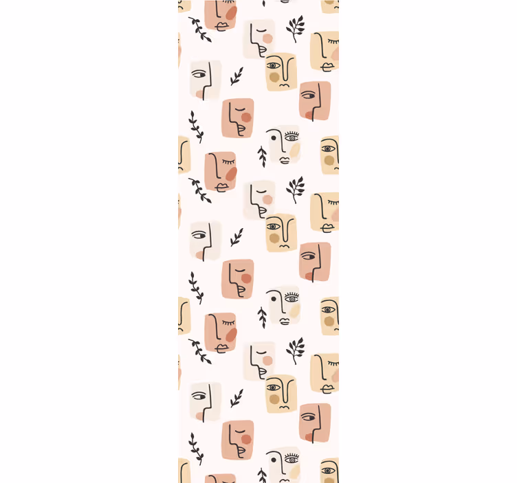 Blind teens abstract faces design - TenStickers