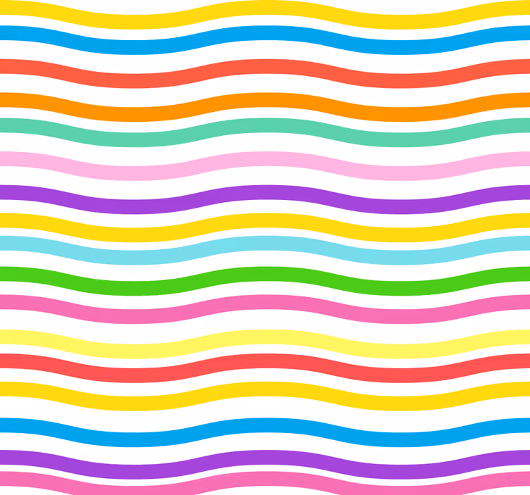 Blind teens irregular rainbow striped pattern - TenStickers