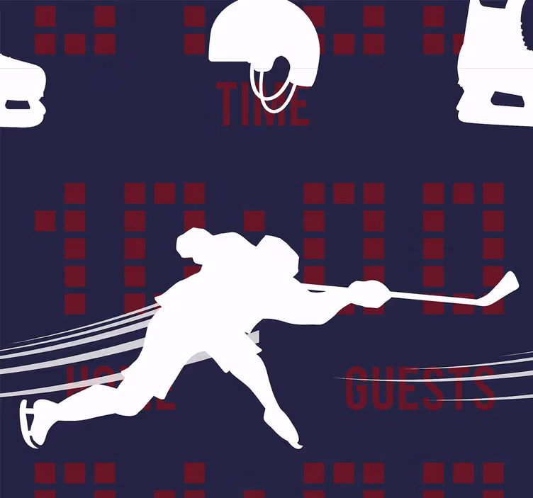 Blind teens hockey player - TenStickers