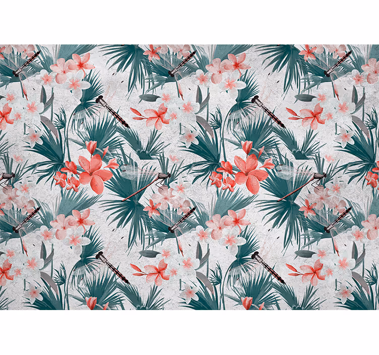 Blind kitchen tropical plants and flowers - TenStickers