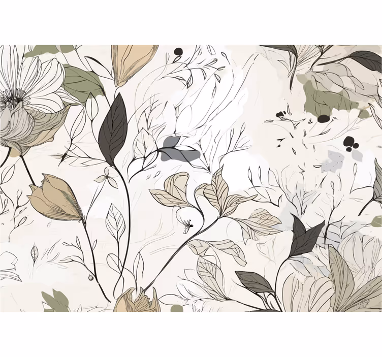 Blind kitchen floral design - TenStickers