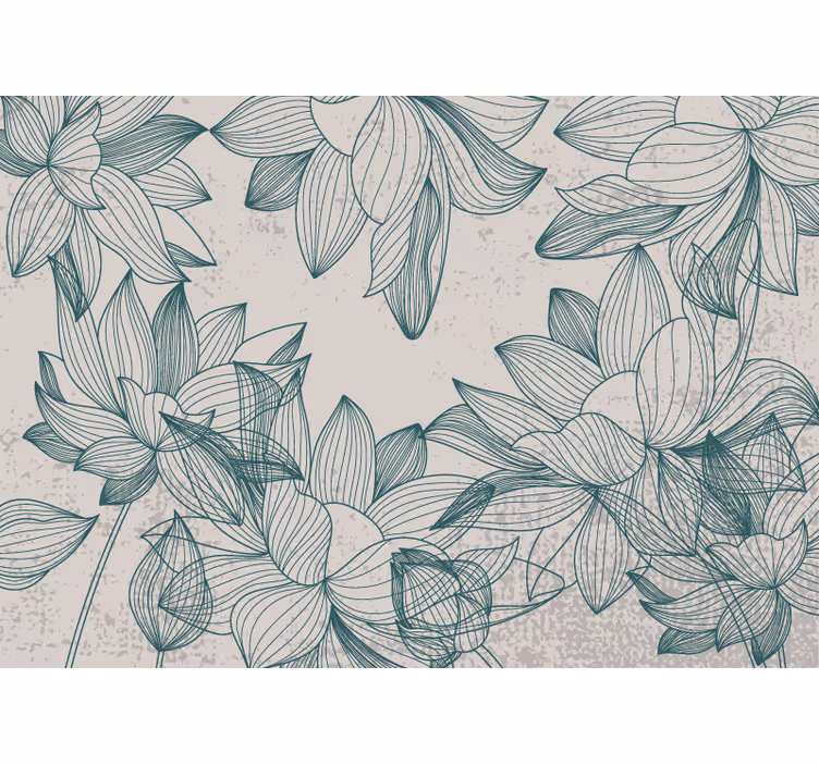 Blind kitchen floral shadows - TenStickers