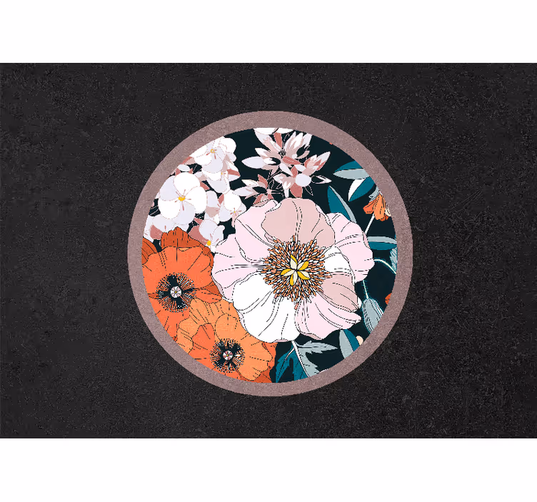 Blind kitchen puppy flowers in a circle - TenStickers